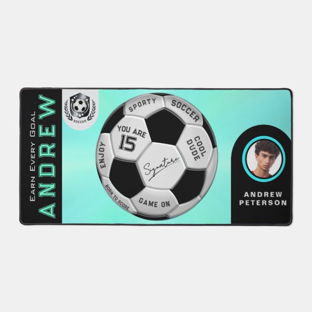 Sporty Birthday Gift For Kids   | Custom Soccer (Recto)