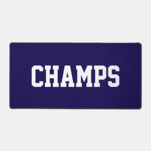 Sporty CHAMPS Texte Blanc Sur Bleu Nuit Profond