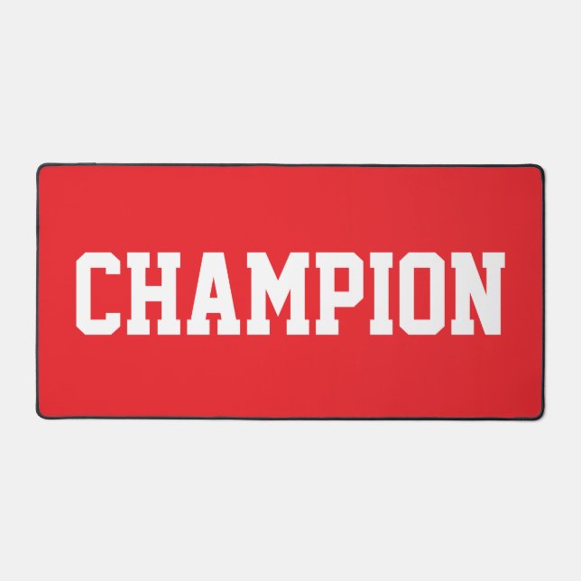 Sporty Fun CHAMPION Texte Blanc Sur Rouge Clair (Recto)