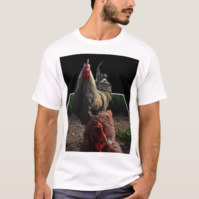 Spotty Spotty Fluffy Rooster Pop Out, T-shirt (Devant)