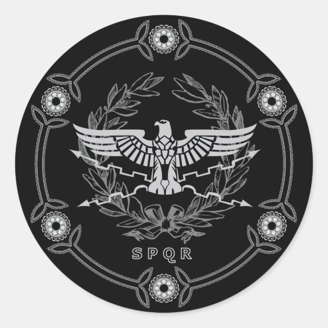 SPQR Le Sticker Emblem Empire Romain. (Devant)