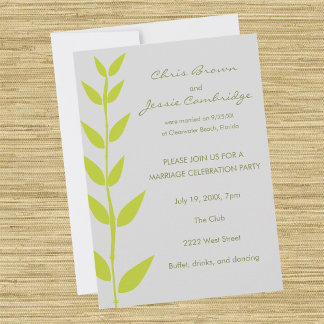 Spring Bamboo Déjà Marié Fête Invitation