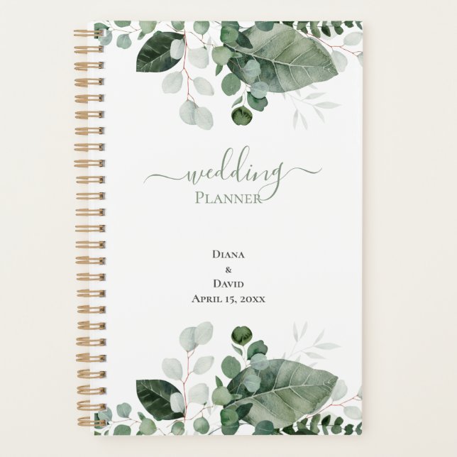 SPRING BEAUTY BOTANICAL VERT Wedding planner (Devant)