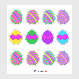 Spring Decorated Easter Egg Stickers