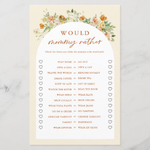 Spring Floral Voudrait Mommy Plutôt Baby shower Je
