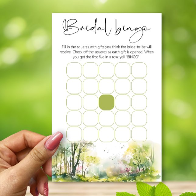 Spring Forest jeu de bingo de douche nuptiale (Créateur téléchargé)