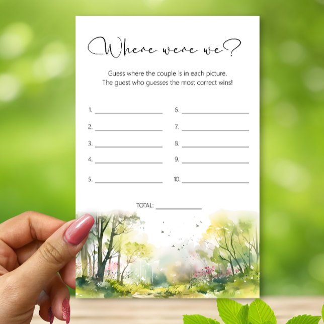Spring Forest Où étions-nous le jeu de douche nupt (Créateur téléchargé)