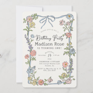Spring Garden Party Pastel Floral Anniversaire
