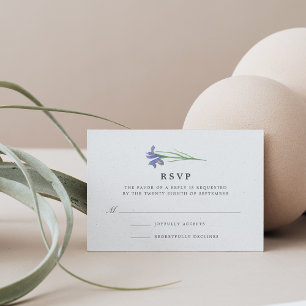Spring Iris Aquarelle Floral Wedding RSVP