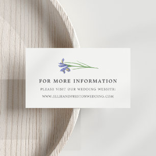 Spring Iris Cartes du site web Mariage Floral