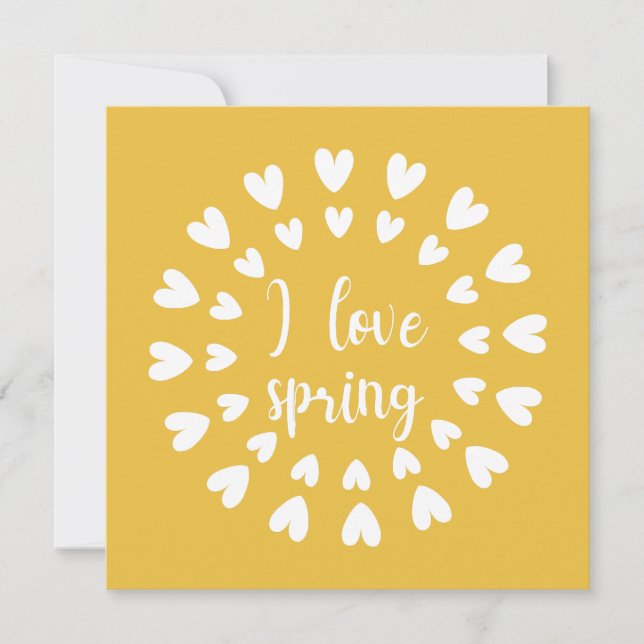 Spring Love, Little Hearts Flat Card (Devant)