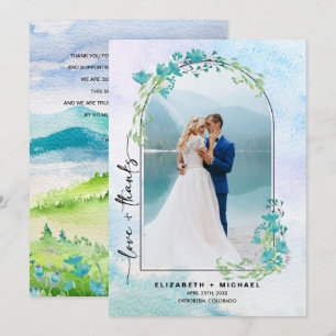 Spring Mounts Mariage Merci Carte photo