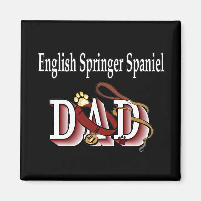 springer anglais spaniel papa Magnet (Devant)