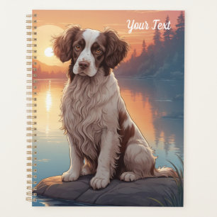 Springer Spaniel au bord d'un lac