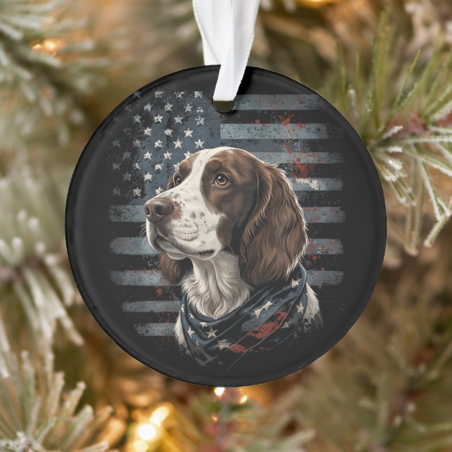 Springer Spaniel Chien Drapeau Américain (Arbre)