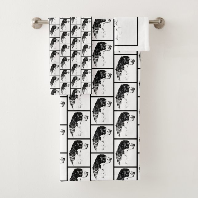 Springer Spaniel Chien Vintage Art (En situation)