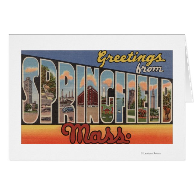 Springfield, Massachusetts - Grande Lettre (Devant horizontal)