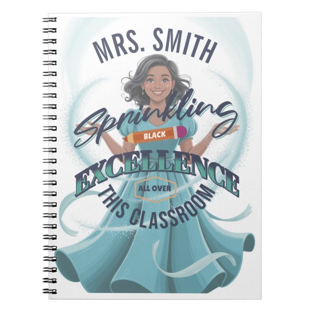 Sprinkling Black Excellence Personalized Journal (Devant)