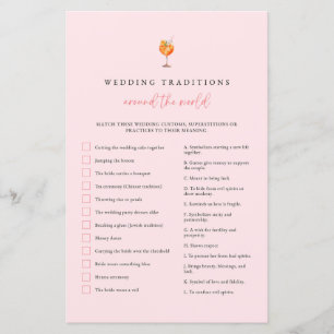 Spritz Traditions Mariages Fête des mariées Jeu