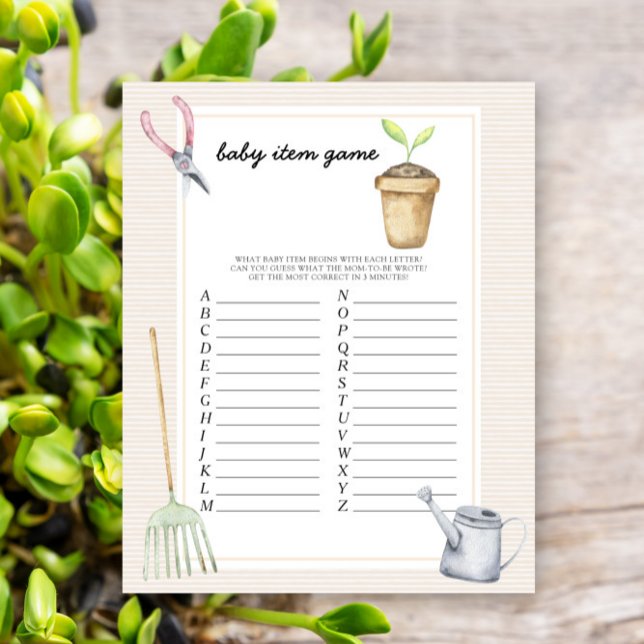 Sprout Baby Item Jeu. Jeu baby shower (Créateur téléchargé)