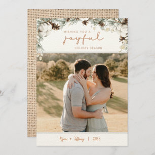 Spruce & Pine Cones Joyeuse Carte de Noël de Noël