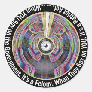 Spy on the Patriot Act Sticker