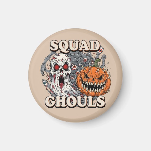 Squad Ghouls - Aimant d'Halloween Éffrayant (Devant)
