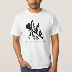 Squatch dans le T-shirt ces en bois