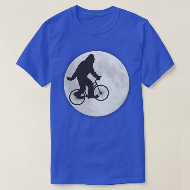 Squatch sur un vélo dans le ciel avec un T-shirt d (Design devant)
