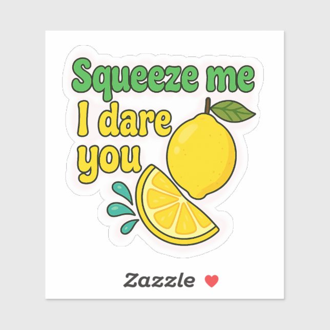 Squeeze Me I Oe You - Sassy Lemon Laptop Sticker (Feuille)
