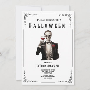 Squelette Adulte Halloween Fête Invitation