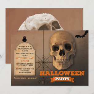 Squelette Araignée Halloween Invitation