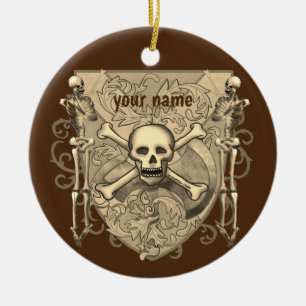 Squelette Bouclier crâne ornement