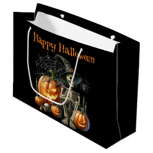 Squelette Citrouille Halloween Sac cadeau
