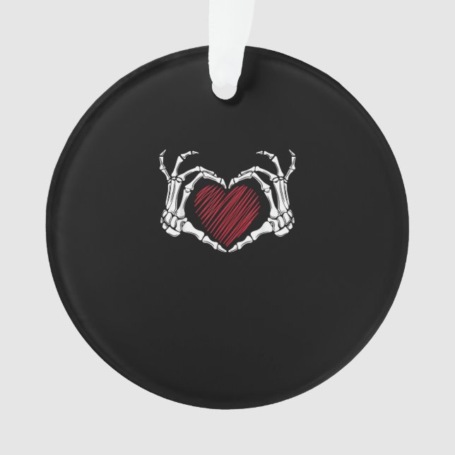 Squelette Coeur main signe costume tendance Hallow (devant)