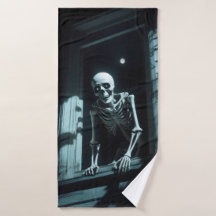 Squelette dans la fenêtre.