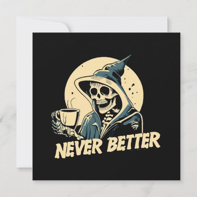 Squelette de café Halloween (Devant)
