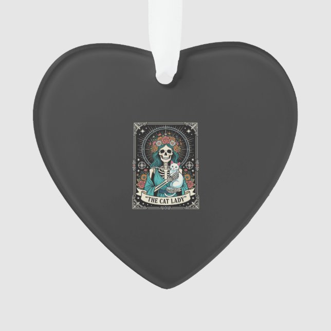 Squelette de Dame aux Chats Tarot Floral Gothique (devant)