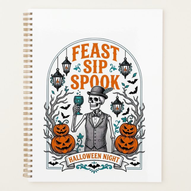 Squelette de fête de citrouille Halloween Fête Buv (Devant)