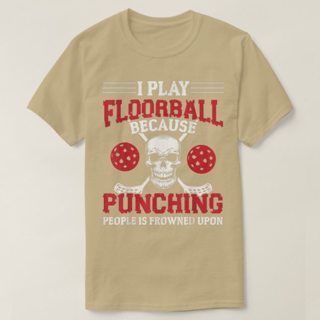Squelette De Floorball Dit T-Shirt (Design devant)