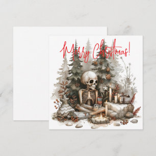 Squelette de Noël avec arbres de Noël