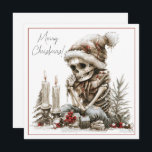 Squelette de Noël déplaisant<br><div class="desc">Squelette de Noël déplaisant avec bougies et cadeaux Cartes de Noël Un classique,  tout autour du papier avec une sensation naturelle et une finition mat non couché; notre Matte standard résiste à l'épreuve du temps. Élégant et discret,  avec des couleurs douces et subtiles.</div>