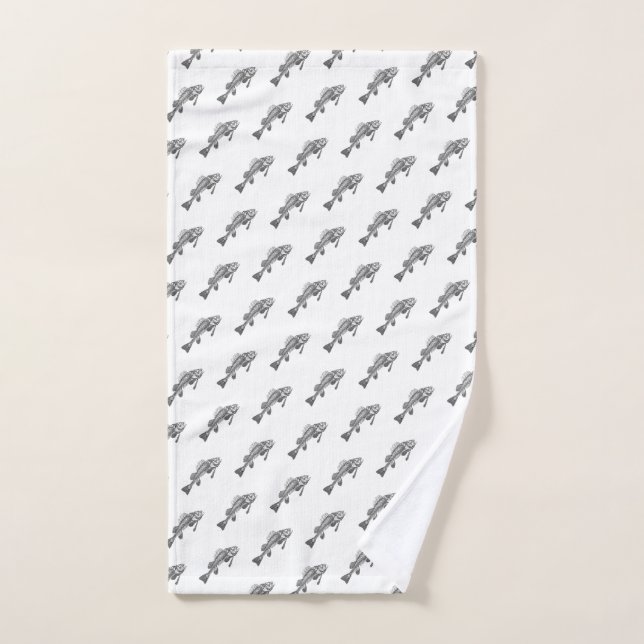 Squelette de poisson (Serviette à main)