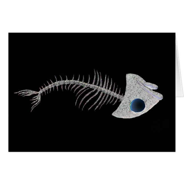Squelette de poissons sur le noir (Devant horizontal)