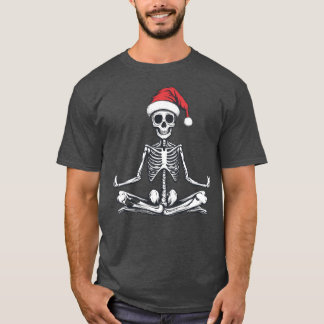 Squelette drôle faire du yoga sur Halloween TShirt