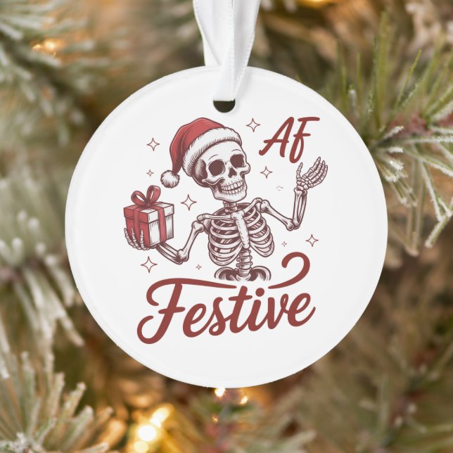 Squelette festif AF Snarky Noël Sarcastique  (Arbre)