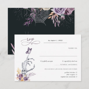 Squelette floral   Réponse de mariage d'Halloween