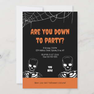 Squelette Halloween Invitation de la fête des adul