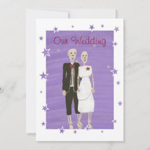 Squelette Halloween Invitations de mariage, Person