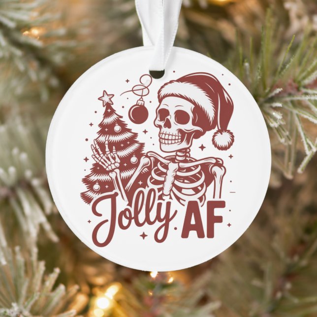 Squelette joyeux AF Snarky Noël Sarcasme Drôle (Arbre)